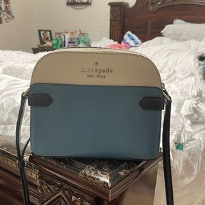 ~ blue and white kate spade bag